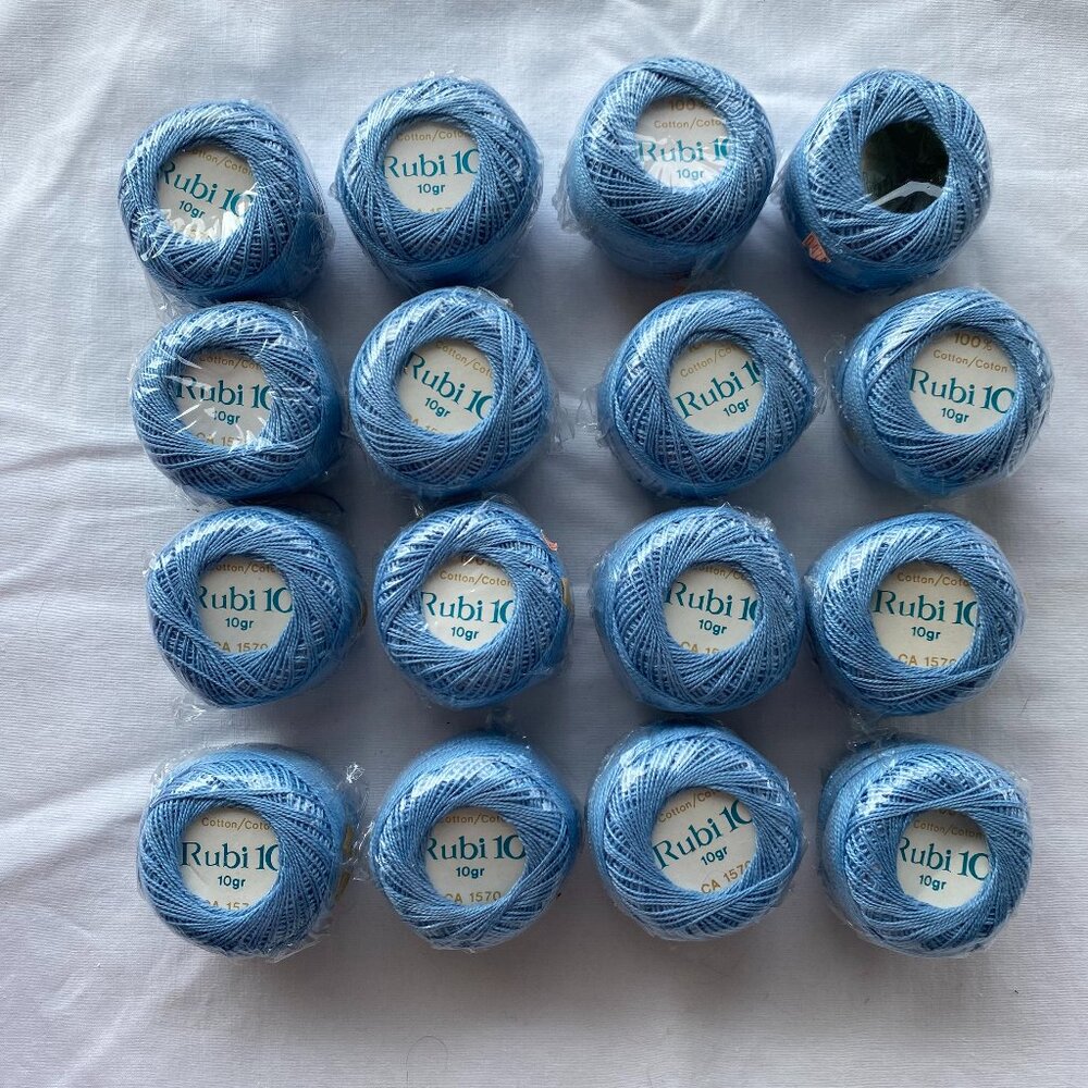 Lot of 16 Rubi 10 Crochet Yarn